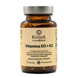 Vitamina D3 + K2 Kiroot 120 Perlas Complemento Alimenticio