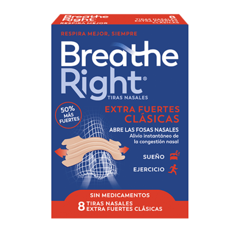 Breathe Right Clásicas Extra Fuertes 8 Unidades
