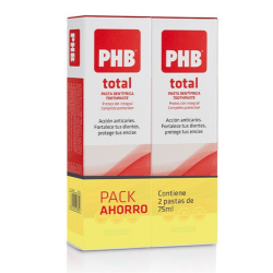 PHB Total Pasta Dentífrica 2 Tubos 75 Ml | Dentífrico Uso Diario