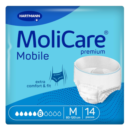 Molicare Premium Mobile 6 Gotas Talla M 14 Unidades