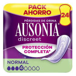 Ausonia Discreet Normal 24 Unidades | Compresas para Pérdidas de Orina