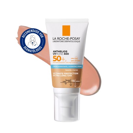 Anthelios Crema Hidratante SPF 50+ Color 50 Ml