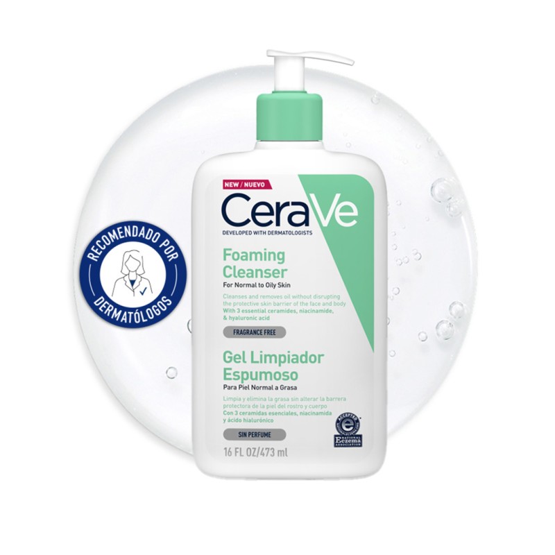 Cerave Gel Limpiador Espumoso 1 Envase 473 ml