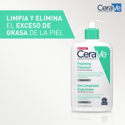 Cerave Gel Limpiador Espumoso 473 ml Piel Normal a Grasa