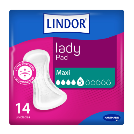 Lindor Lady Maxi 5 Gotas 14 Unidades | Compresas para