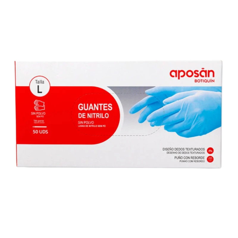 Aposan Guantes Nitrilo Talla L 50 Unidades | Guantes