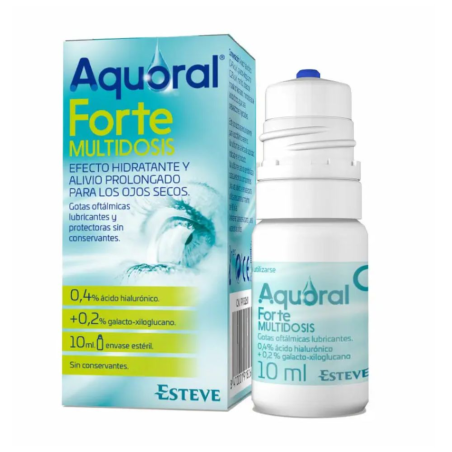 Aquoral Forte Multidosis Gotas Oftálmicas Lubricantes Estériles 10 Ml