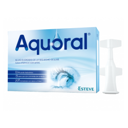 Aquoral Gotas Oftálmicas Lubricantes Estériles 20 Monodosis 0,5 Ml | Hidratación Ocular con Ácido Hialurónico