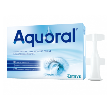 Aquoral Gotas Oftálmicas Lubricantes Estériles 20 Monodosis 0,5 Ml