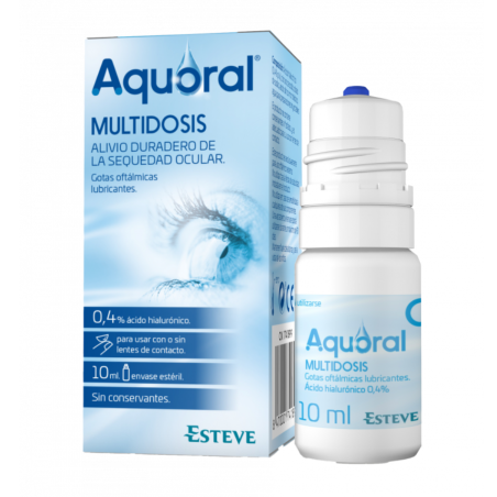 Aquoral Multidosis Gotas Oftálmicas Lubricantes Estériles 10 Ml