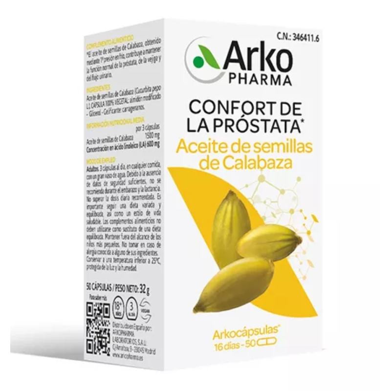 Arkocápsulas Aceite de Semillas de Calabaza Bio 50 Cápsulas