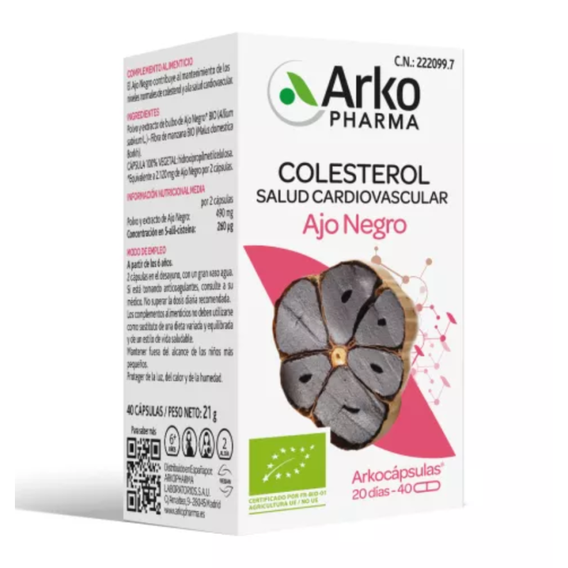 Arkocápsulas Ajo Negro Bio 40 Cápsulas | Complemento