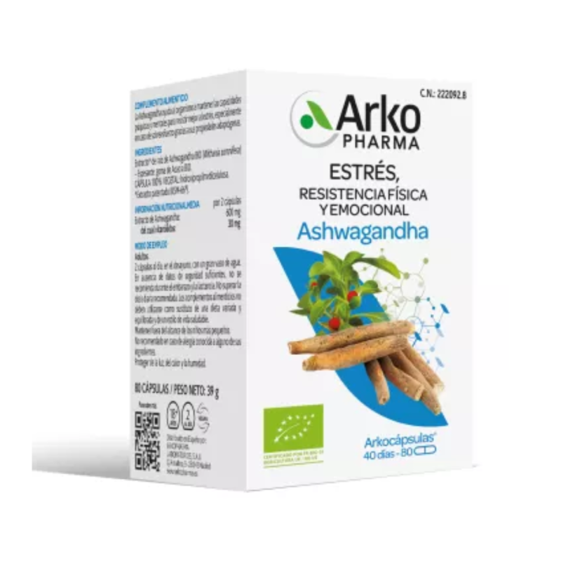 Arkocápsulas Ashwagandha Bio 84 Cápsulas | Complemento