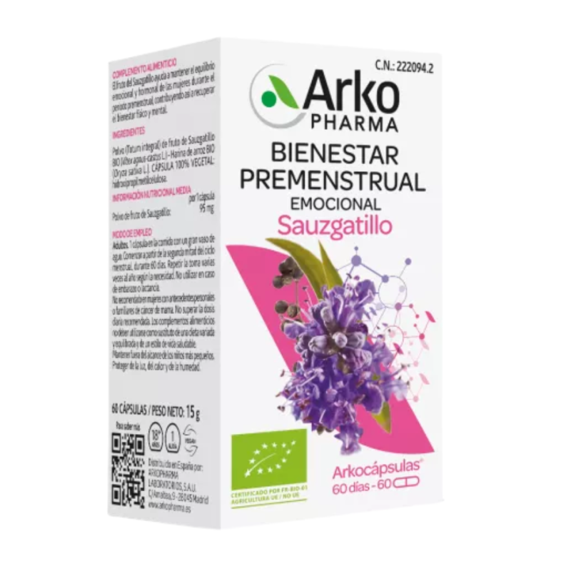 Arkocápsulas Sauzgatillo BIO 60 Cápsulas | Complemento
