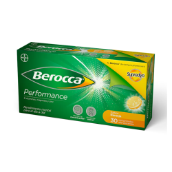 Berocca Performance 30 Comprimidos Efervescentes Sabor Naranja | Vitaminas y Minerales para el Rendimiento Mental y Físico