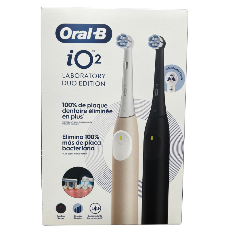 Cepillo Dental Eléctrico Oral-B iO 2 Laboratory 2 Unidades Rosa y Negro