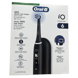 Cepillo Dental Eléctrico Oral-B iO 6 Negro | Limpieza Profesional con Tecnología Magnética iO