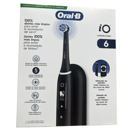 Cepillo Dental Eléctrico Oral-B iO 6 Negro | Limpieza