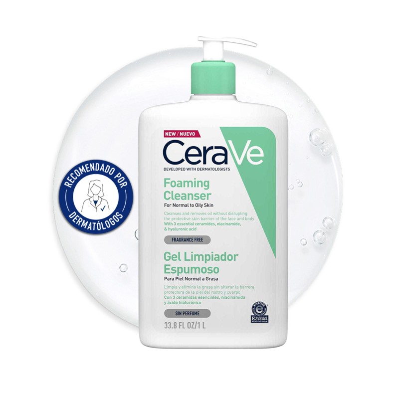 Cerave Gel Limpiador Espumoso  1 Envase 1000 Ml