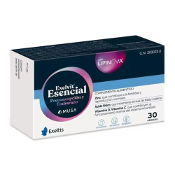 Exelvit Esencial Preconcepción y Embarazo 30 Cápsulas | Complemento Alimenticio para la Mujer que Busca Embarazo o Está Embaraza