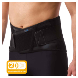 Faja Lumbosacra Semirrígida Primspine Laboral Talla M Color Negro
