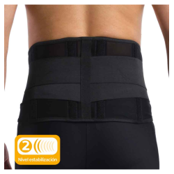 Faja Lumbosacra Semirrígida Primspine Laboral Talla M Color Negro | Soporte Lumbar con Doble Tensor