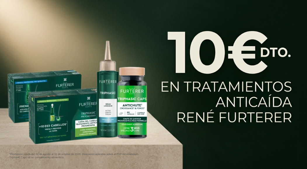 Ren&eacute; Furterer 10 euros de descuento en tratamientos antica&iacute;da