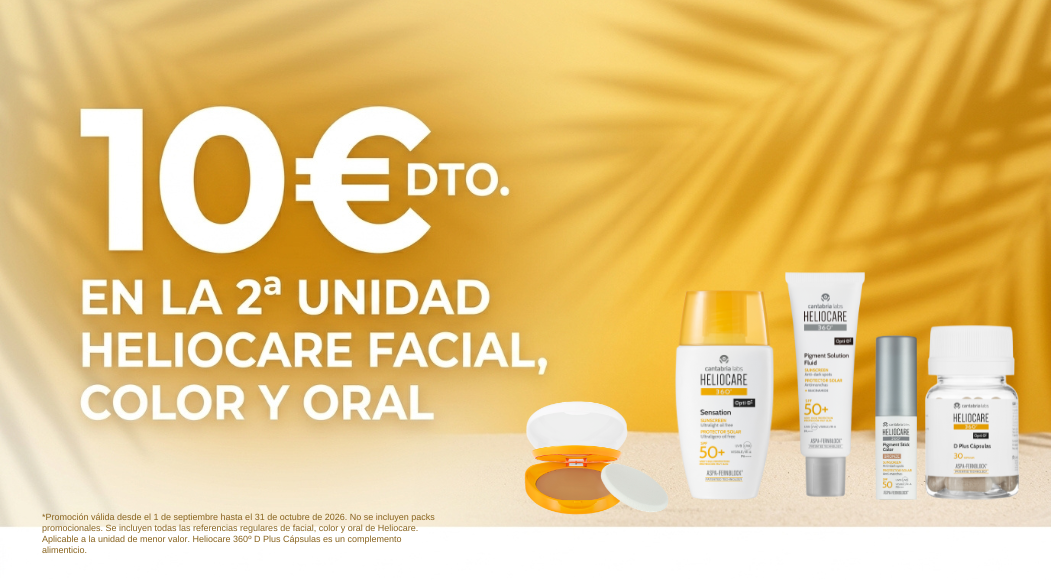 Heliocare 10 euros de descuento en la segunda unidad