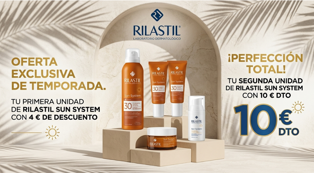 Rilastil Sun System 4 euros de descuento en la primera unidad y 10 en la segunda